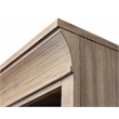 Pemberly Row Traditional Wood Open Bookcase with 4 Shelves in Natural Oak