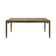 Pemberly Row Modern Wood Rectangular Extension Dining Table with Leaf in Brown