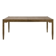 Pemberly Row Modern Wood Rectangular Extension Dining Table with Leaf in Brown