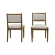 Pemberly Row Dining Table Set with 8 Chairs and Extension Leaf in Brown