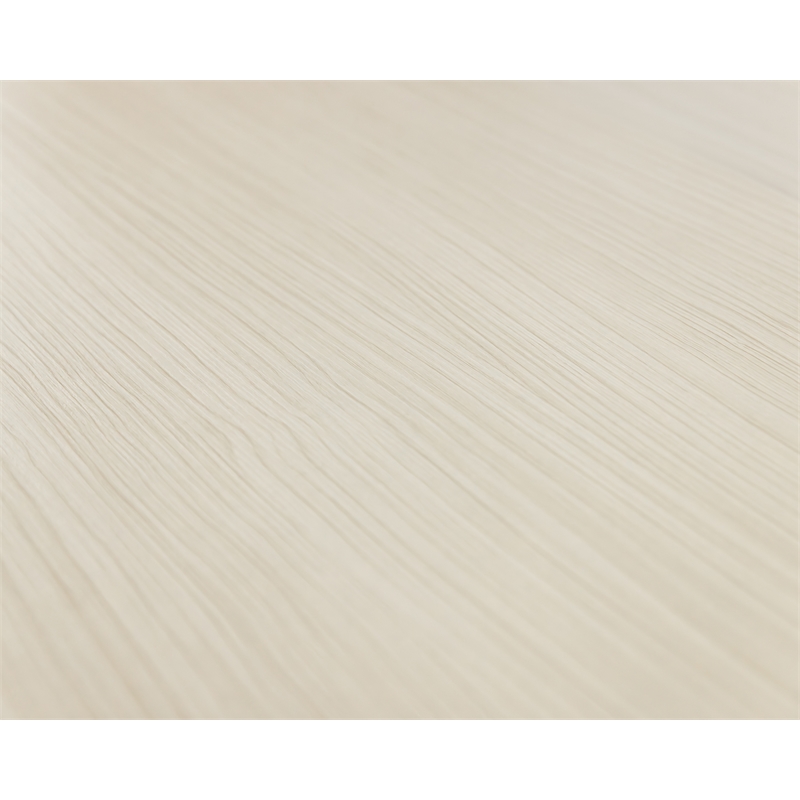 Pemberly Row Contemporary Laminate Wood Credenza Desk in Soft White