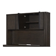 Pemberly Row Executive Hutch with Wood Doors and Fluted Tambour Detail in Brown