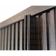 Pemberly Row Executive Hutch with Wood Doors and Fluted Tambour Detail in Brown