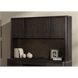 Pemberly Row Executive Hutch with Wood Doors and Fluted Tambour Detail in Brown