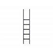 Pemberly Row Contemporary Decorative Solid Wood Library Ladder in Black
