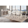 Pemberly Row Farmhouse Rectangular Extension Dining Table Set with Turned Legs