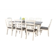 Pemberly Row Farmhouse Rectangular Extension Dining Table Set with Turned Legs