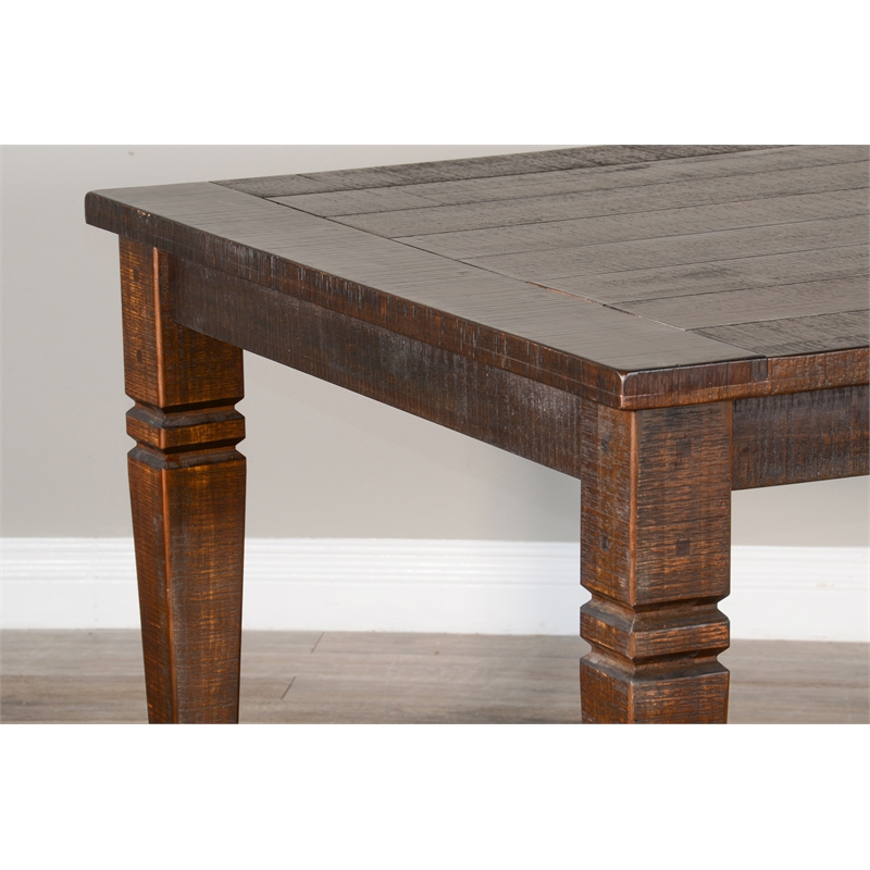 Pemberly Row Mahogany 7-Piece Extension Dining Set with Butterfly Leaf