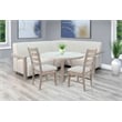 Pemberly Row 4-Piece Upholstered Corner Dining Set with Round Table