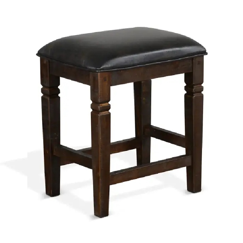 Pemberly Row 3-Piece Mahogany Counter Height Dining Set with Powder-Coated Legs