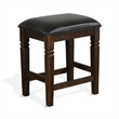 Pemberly Row 3-Piece Mahogany Counter Height Dining Set with Powder-Coated Legs
