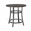 Pemberly Row Solid Wood 3-Piece Counter Height Dining Set with Metal Accents