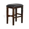Pemberly Row Contemporary Mahogany and Metal 3-Piece Pub Dining Set