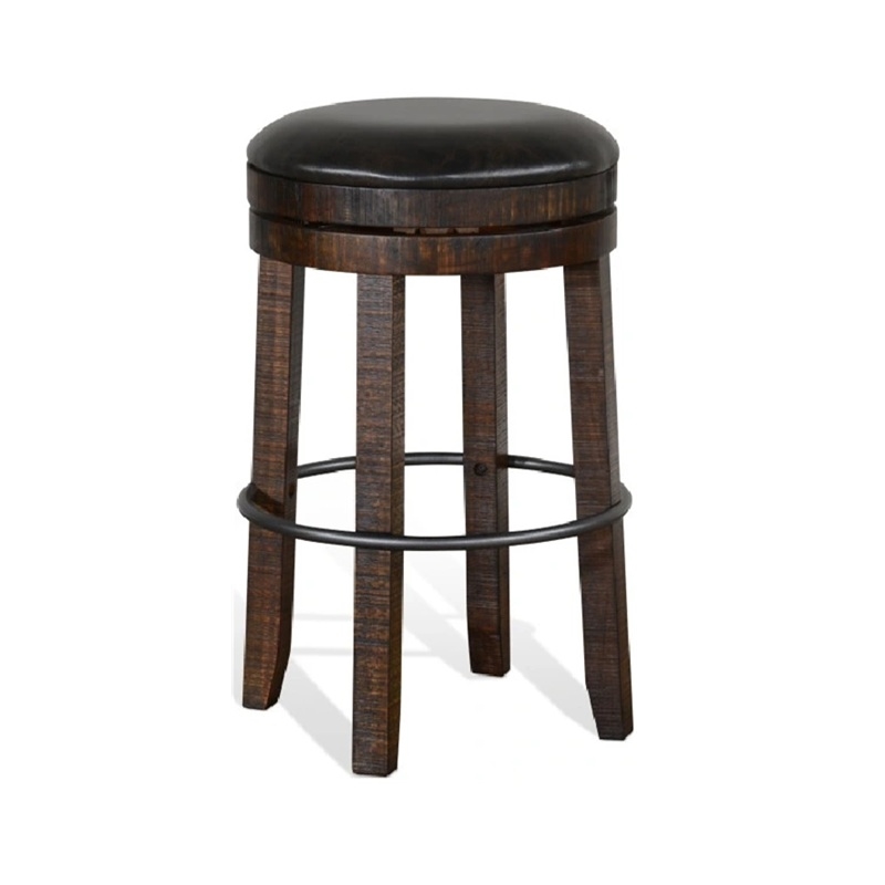 Pemberly Row Solid Mahogany Wood 3-Piece Counter Height Pub Set
