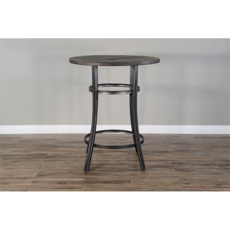 Pemberly Row 3-Piece Wood and Powder-Coated Metal Pub Dining Set