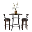 Pemberly Row 3-Piece Wood and Powder-Coated Metal Pub Dining Set