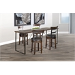 Pemberly Row 5-Piece Industrial Counter Height Set with Powder-Coated Legs