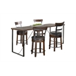 Pemberly Row 5-Piece Industrial Counter Height Set with Powder-Coated Legs
