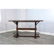 Pemberly Row 7-Piece Rectangular Pub Table Set with Mahogany and Mindi Wood