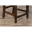 Pemberly Row Solid Mahogany 5-Piece Counter Height Dining Set with Stools