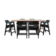 Pemberly Row Rectangular Counter Height Dining Set with Arched Base and 6 Stools