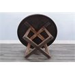Pemberly Row 5-Piece Round Solid Wood Dining Set with Geometric Base in Cinder