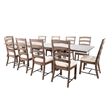 Pemberly Row 11-Piece Solid Wood Extension Dining Set with Turnbuckle Base