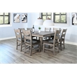 Pemberly Row 9-Piece Mahogany Square Dining Set with Built-In Storage Shelf