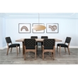 Pemberly Row 7-Piece Rectangular Dining Set with Arched Base in Black and Wood