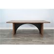 Pemberly Row 7-Piece Rectangular Dining Set with Arched Base in Black and Wood
