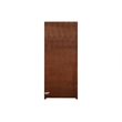 Pemberly Row Wood Bookcase with Doors and Adjustable Shelves in Distressed Brown
