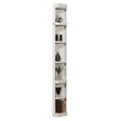 Pemberly Row Wood Outside Corner Bookcase w/ Adjustable Shelves in Cottage White