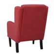 Pemberly Row Accent Chairs Set of 2 in Rust Upholstery with Espresso Wood Legs