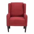 Pemberly Row Accent Chairs Set of 2 in Rust Upholstery with Espresso Wood Legs