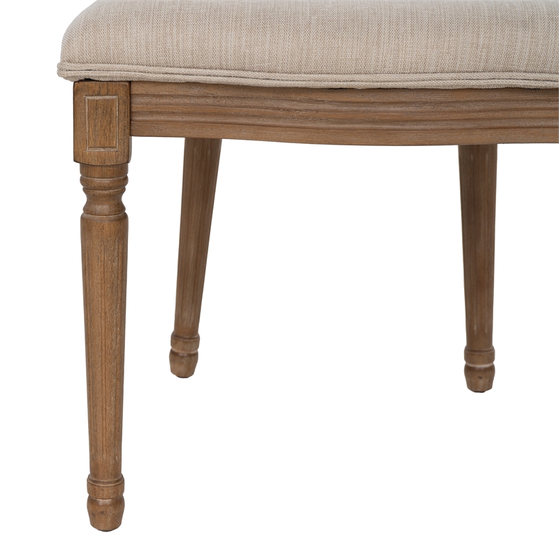 Pemberly Row Dining Room Set - 6 Upholstered Chairs and Oak Wood Table