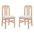 Pemberly Row 5-Piece Dining Set - Oak Table & Slat Back Chairs in Natural