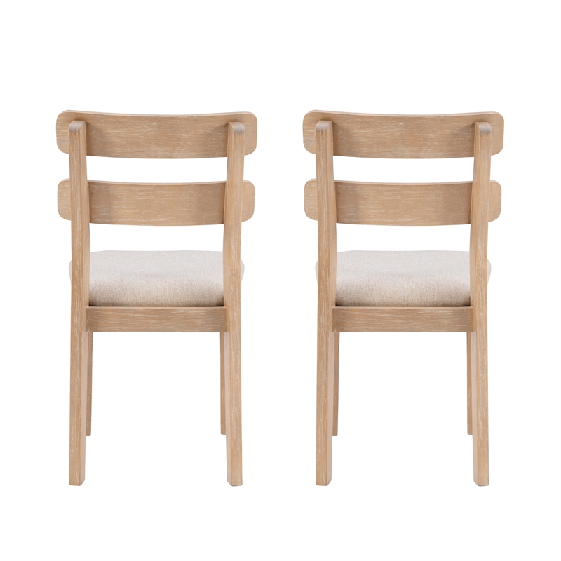 Pemberly Row 7-Piece Dining Set - Double Pedestal Table & 6 Ladder Back Chairs