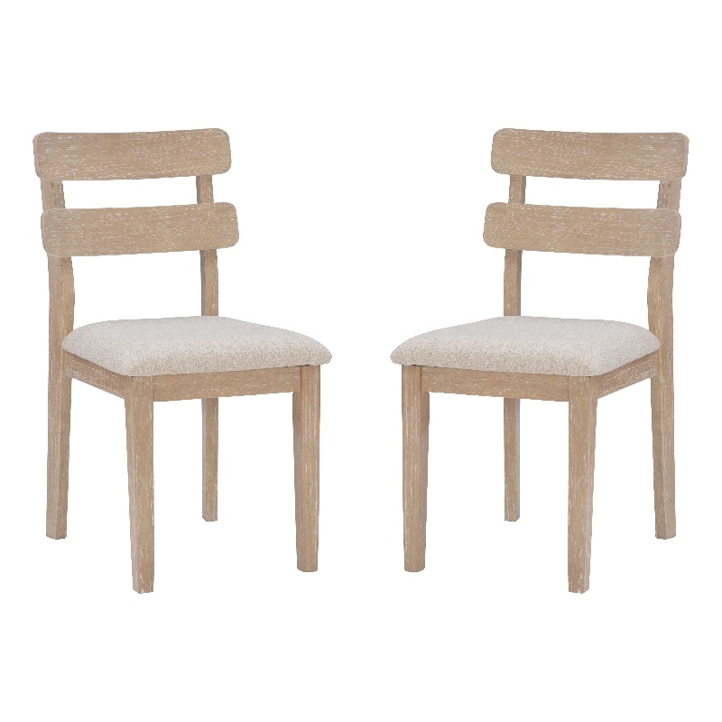 Pemberly Row 7-Piece Dining Set - Double Pedestal Table & 6 Ladder Back Chairs