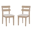 Pemberly Row 7-Piece Dining Set - Double Pedestal Table & 6 Ladder Back Chairs