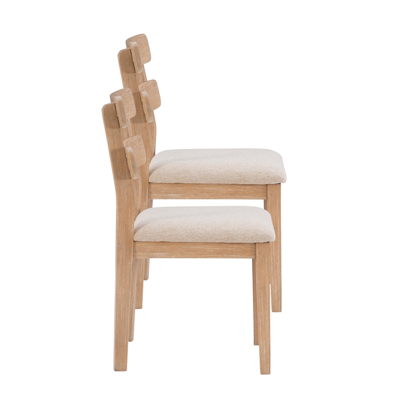 Pemberly Row 7-Piece Dining Set - Double Pedestal Table & 6 Ladder Back Chairs