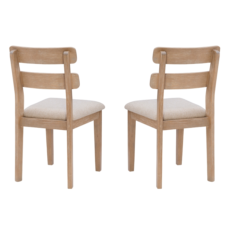Pemberly Row 7-Piece Dining Set - Double Pedestal Table & 6 Ladder Back Chairs