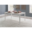 Pemberly Row Dining Table Set with 6 Chairs in White Glossy Lacquer Finish