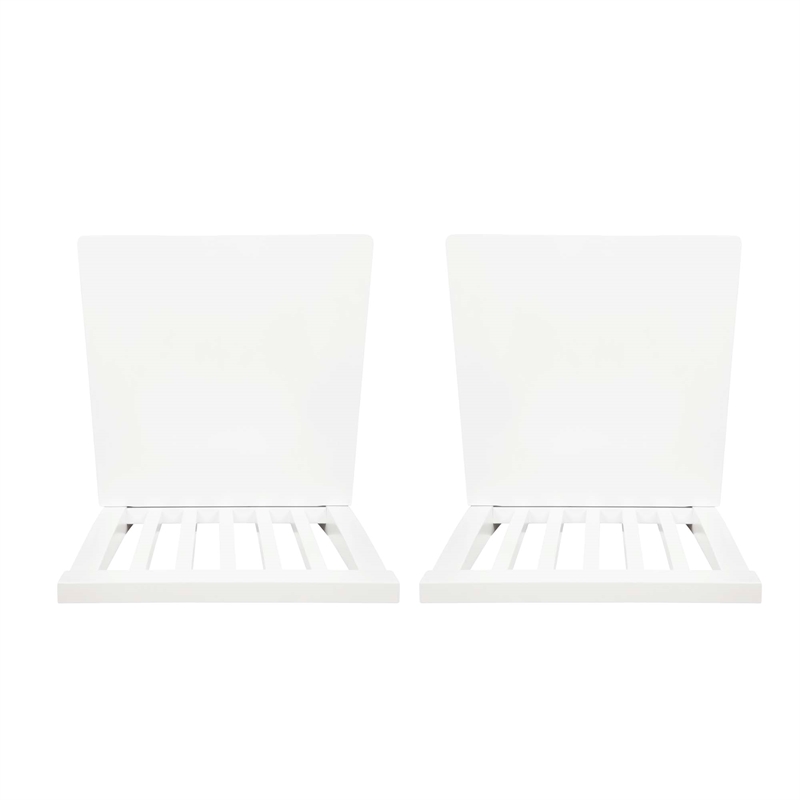 Pemberly Row Dining Table Set with 6 Chairs in White Glossy Lacquer Finish
