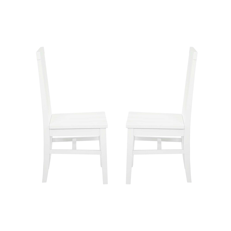 Pemberly Row Dining Table Set with 6 Chairs in White Glossy Lacquer Finish