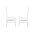 Pemberly Row Dining Table Set with 6 Chairs in White Glossy Lacquer Finish