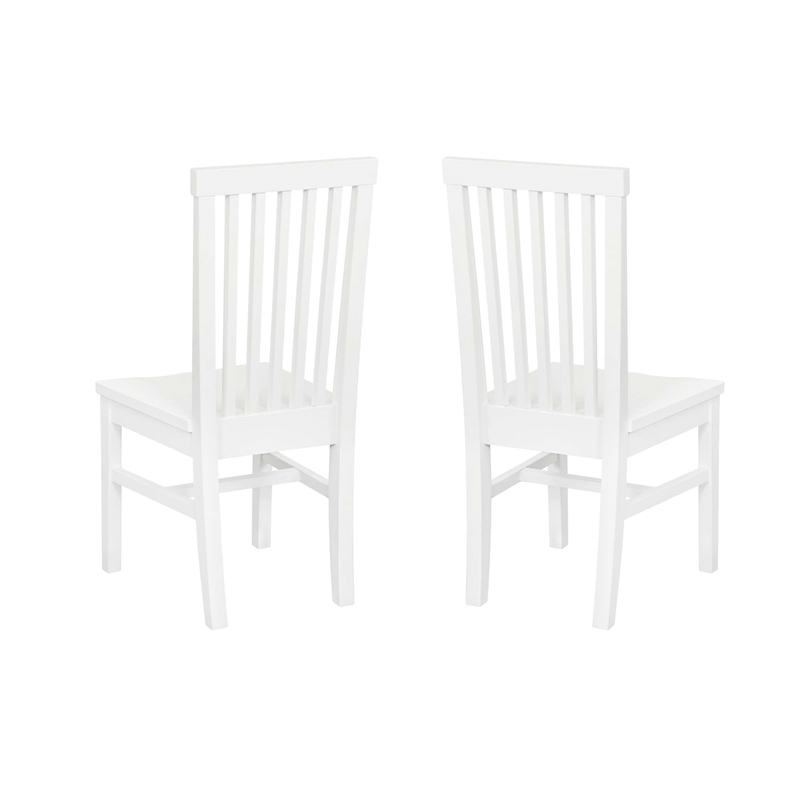 Pemberly Row Dining Table Set with 6 Chairs in White Glossy Lacquer Finish