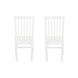 Pemberly Row Dining Table Set with 6 Chairs in White Glossy Lacquer Finish