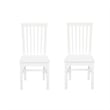 Pemberly Row Dining Table Set with 6 Chairs in White Glossy Lacquer Finish