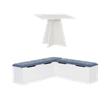 Pemberly Row 2-Piece Dining Set with Storage Nook and Geometric Pedestal Table