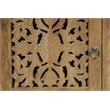 Pemberly Row Brown Solid Wood Nightstand with Drawer and Cabinet Fully Assembled